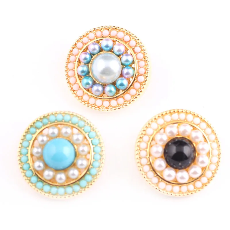 10 шт./лот высококачественные золотые ювелирные изделия металлические кнопки со