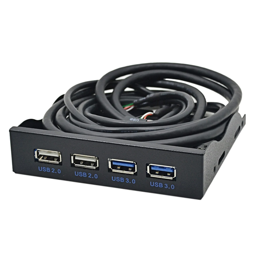 H1111Z HUB USB 2.0 3.0 4 Port Front Panel USB3.0 Hub Splitter Internal Combo Bracket Adapter for Desktop 3.5 Inch Floppy Bay | Компьютеры