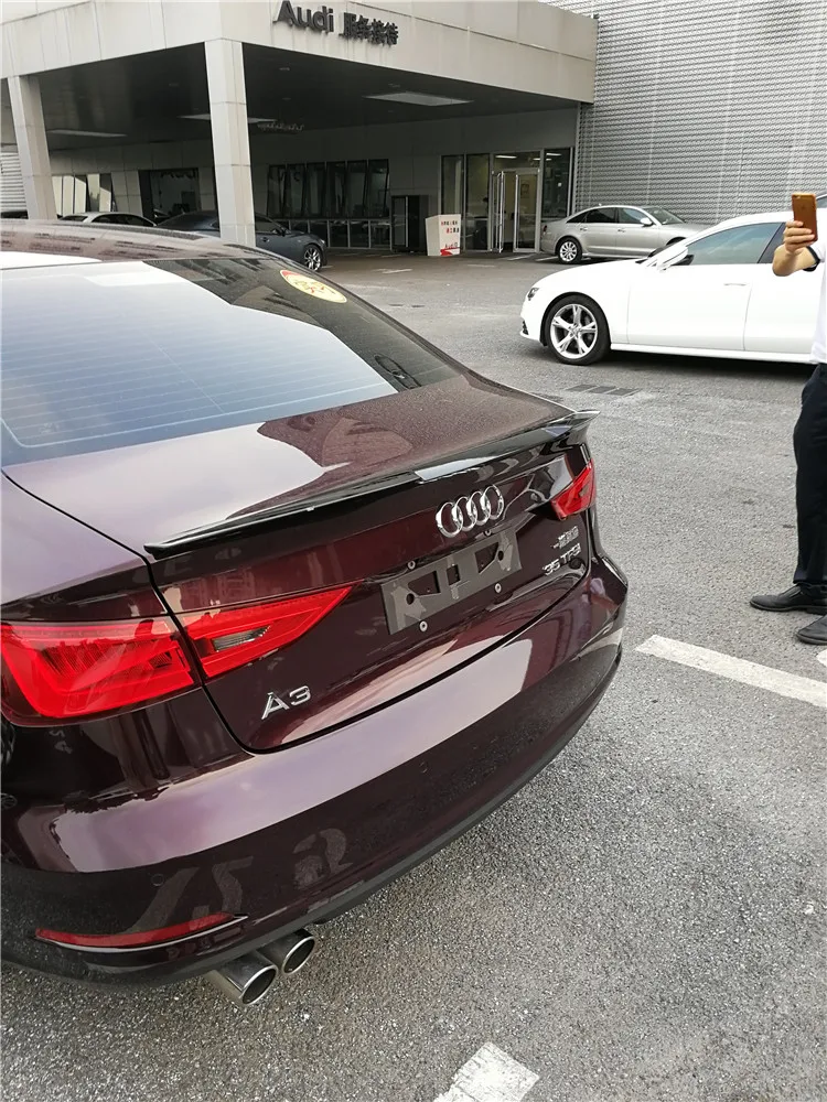 17 Audi A3 спойлер Высокое качество ABS Материал заднего крыла Праймеры Цвет задний спойлер для Audi A3 спойлер