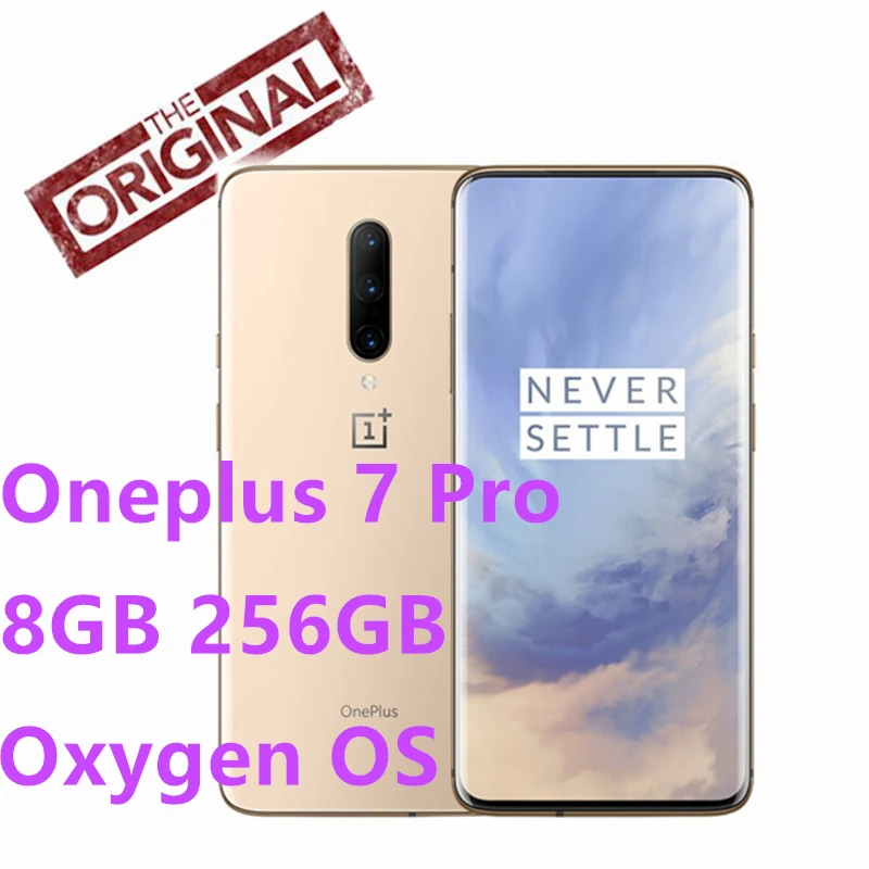Смартфон Oneplus 7 Pro с глобальной ПЗУ, 8 ГБ ОЗУ, 256 Гб ПЗУ, Смартфон Snapdragon 855, 6,67 дюйма, 90 Гц, AMOLED дисплей, отпечаток пальца, камера 48 МП, NFC
