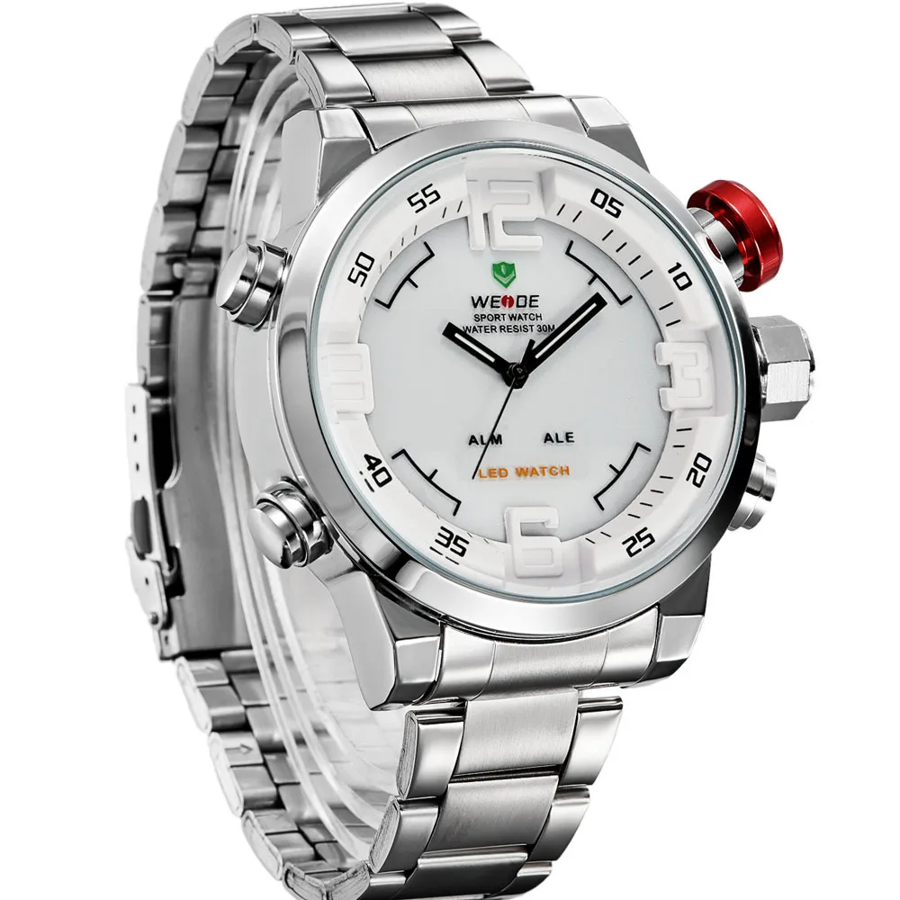 WEIDE мужские часы Топ люксовый бренд 2019 стальные кварцевые Аналоговые