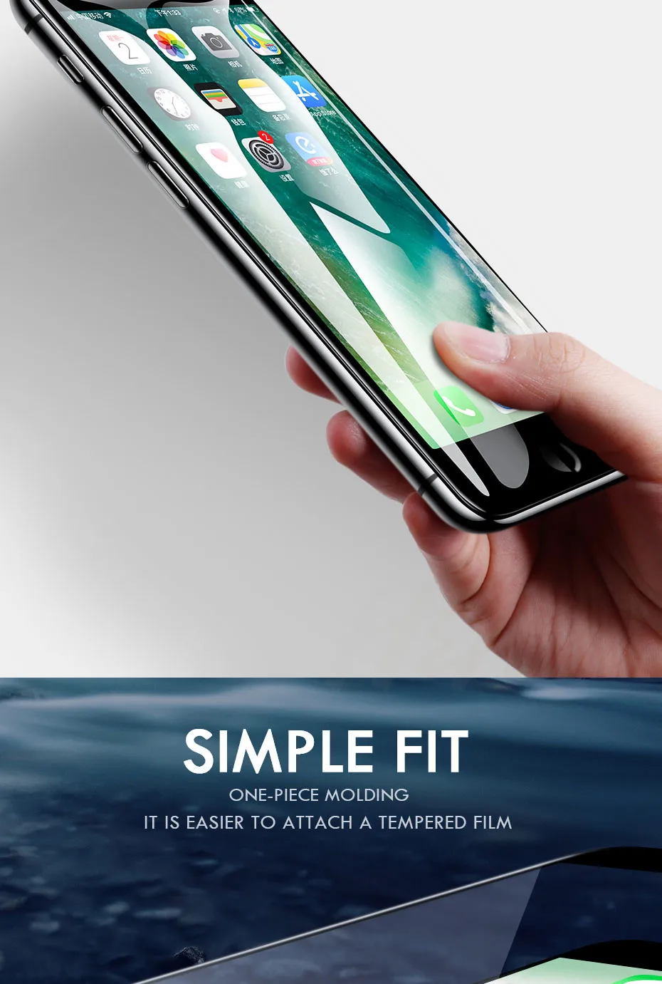 H& A 9D защитное стекло с изогнутыми краями для iPhone X, XR, XS, Max, полное покрытие, Защита экрана для iPhone 7, 6 s, 8 Plus, стеклянная пленка