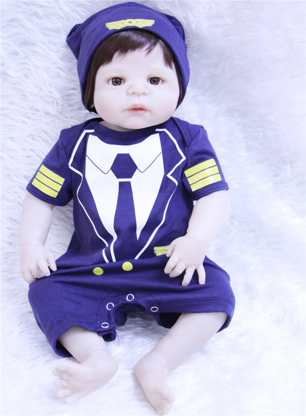 Кукла реборн NPK силиконовая 55 см 22 дюйма|bebe reborn boy|full body silicone rebornsbebe |