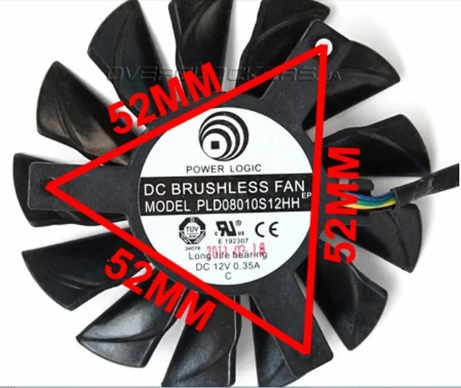 PLD08010S12HH 75 мм DC 12 В 0.35A 4Pin двойной видеокарта вентилятор охлаждения для MSI Twin Frozr III MSI R6870 R6950 в качестве замены