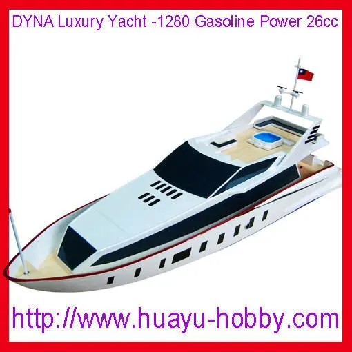 DYNA роскошная яхта-1280 2CH 2,4G система 26cc газовый двигатель Лодка на дистанционном управлении ems GL303* P