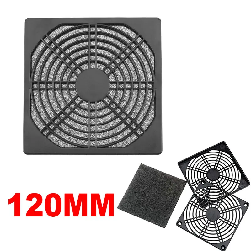 120mm Fan Filter 2 шт. Gdstime 3 в 1 шт. пылезадерживающий фильтр для вентилятора 40 мм 50 мм 60 мм 80 мм 90 мм 120 мм компьютерная сетчатая губка пластиковый чехол с защитой от пыли сетка - Цвет: 120mm Fan Filter