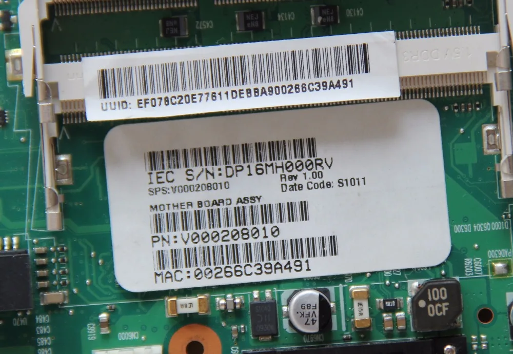 V000208010 For Toshiba Satellite E200 E205 Laptop motherboard 6050A2307301-MB-A02 HM57 DDR3 fully tested work perfect | Компьютеры и