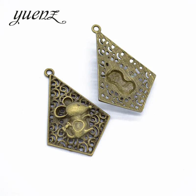 YuenZ 5 шт античный серебряный цвет мышь талисманы кулон для DIY Изготовление поиск