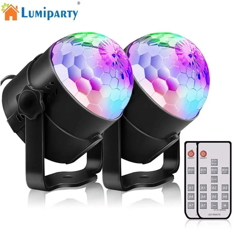 2 шт. LED 3 Вт RGB мини сценическая лампа магический шар свет клуб диско DJ Вечеринка