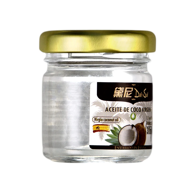 Pressed coconut oil 30ml Spanish original bottle imported edible oil