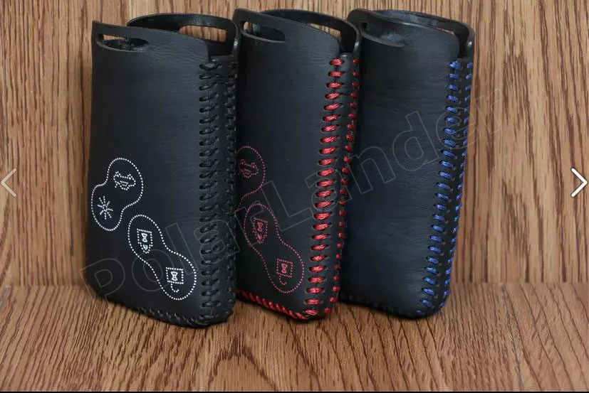 Только красный кожаный чехол для автомобильных ключей ручной шитья RENAULT Fluence(2015)