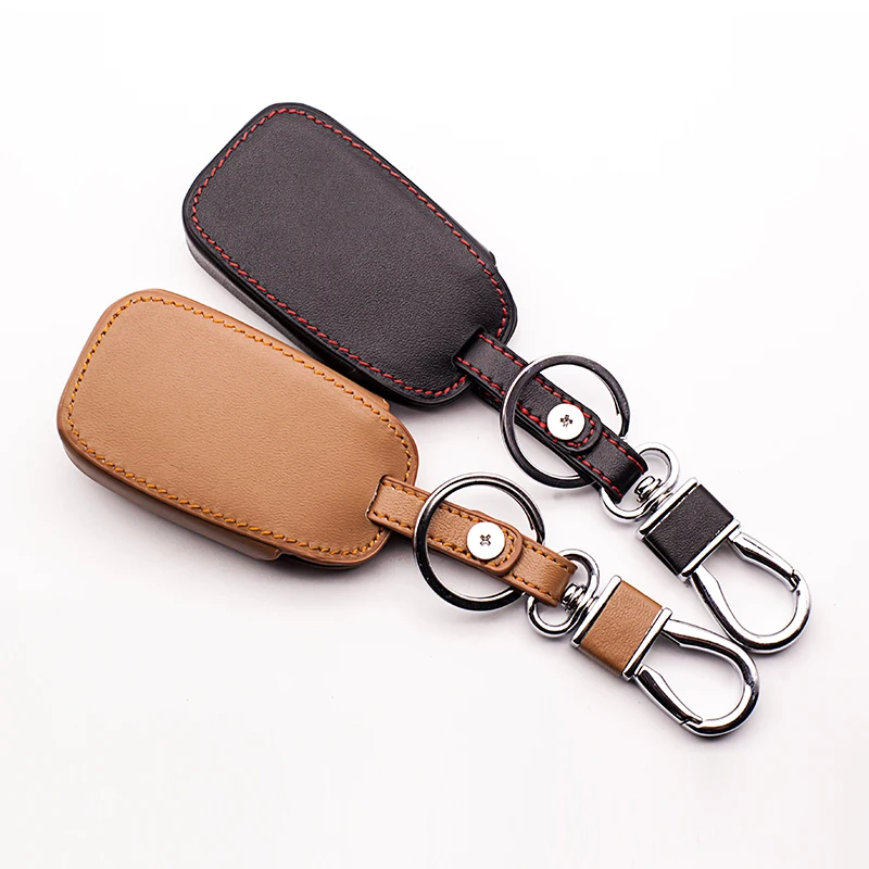 

100% leather car key case For Chevrolet 2016 2017 car keys accessories 3 buttons leather car remote key case Keyboard cover