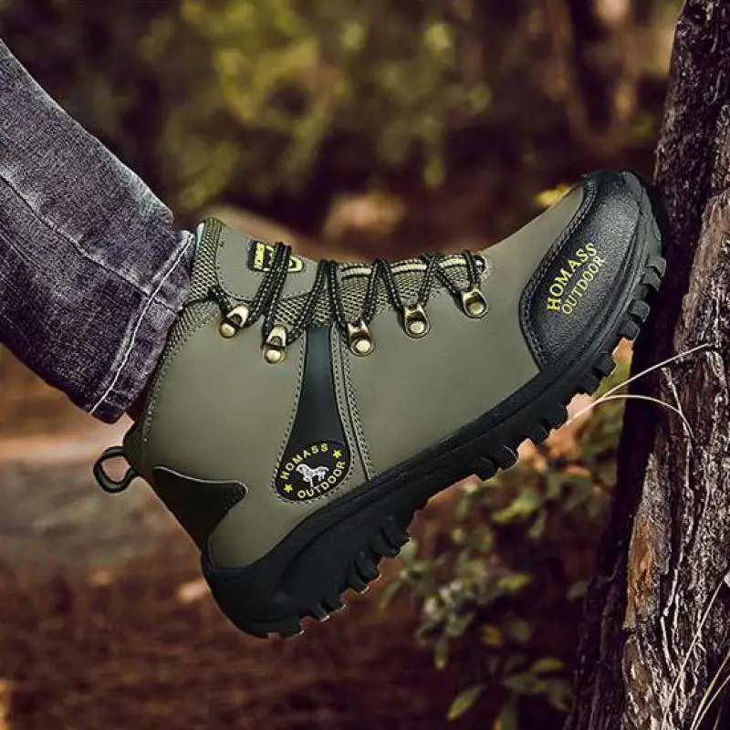 Fall Winter Mens Shoes Casual Platform Sneakers Boots Hiking Non-slip Outdoor Off-road Movement Mountaineering | Обувь