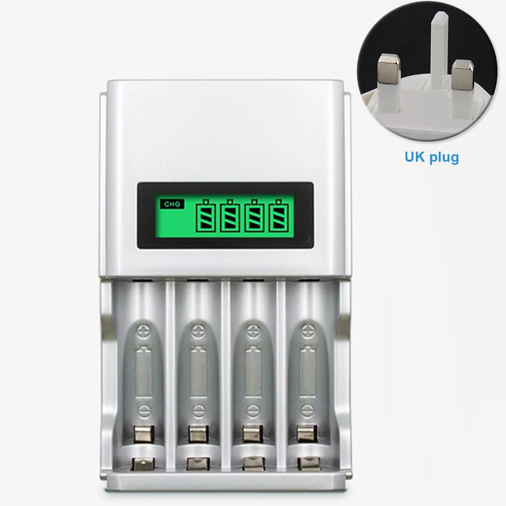 4 слота разъем IC управления NIMH Nicd Smart AA безопасный AAA Quick Charge ЖК дисплей батарея