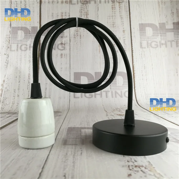 Простой керамический светильник сделай сам с цоколем E27 винтажный Эдисона