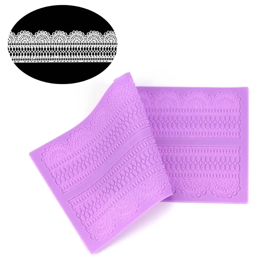 

DIY Wedding silicone Lace Mat cake design decorating baking tool Silicone Mold kitchen accessories mould fondant Embossing Mat