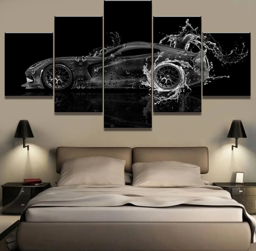 5 шт. плакат на холсте Dodge Viper Water Car современные декоративные картины настенное