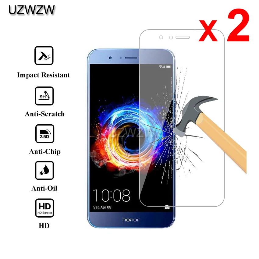 2 шт для huawei Honor 8 pro Premium 2.5D 0,26 мм Закаленное стекло-экран протектор для huawei Honor 8 pro Защитная стеклянная пленка