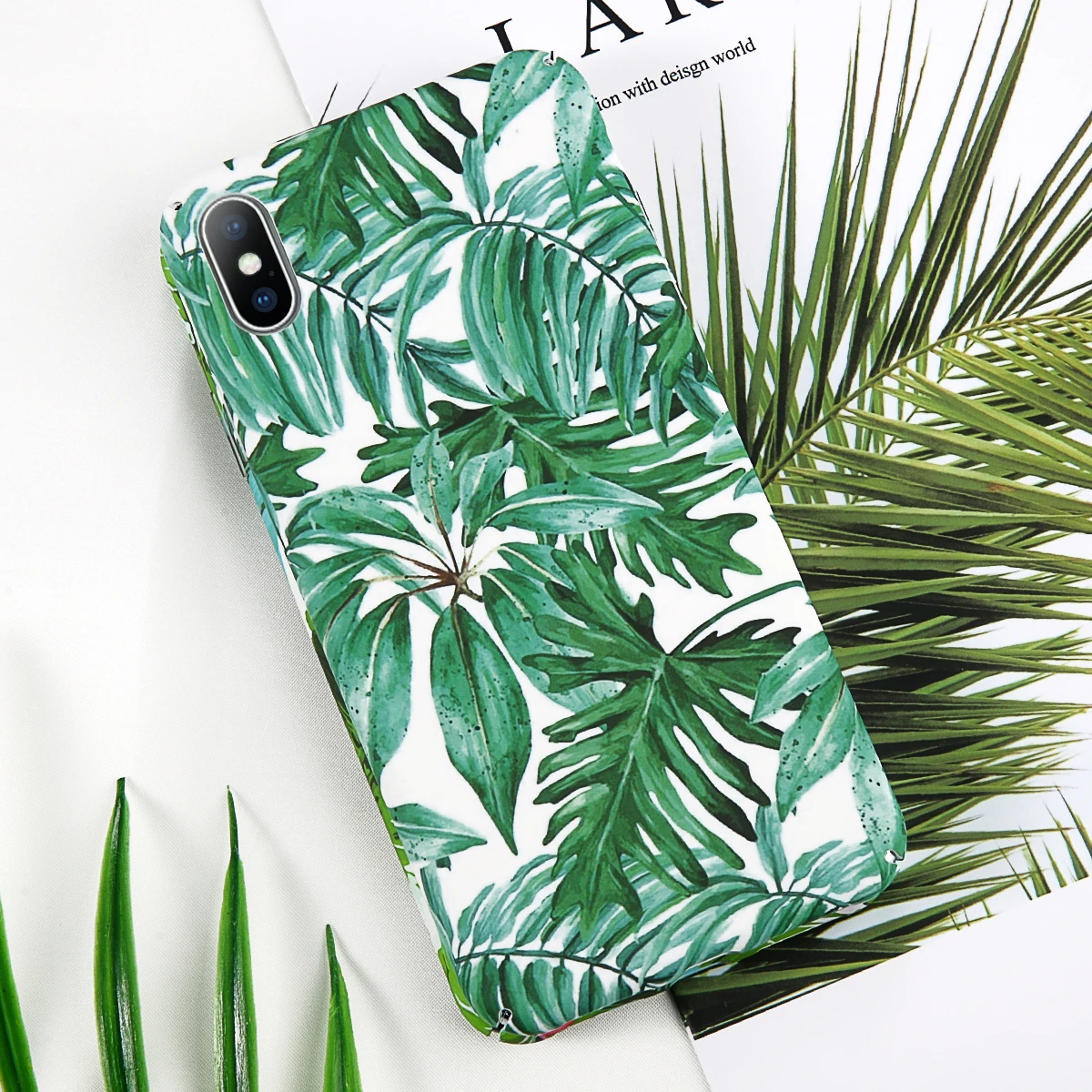 SJ9138 Moskado винтажный цветочный чехол для телефона для iphone 11 Pro Max X XS MAX XR 6 6s 7 8 Plus зеленые листья для iphone 7 жесткий пк полный чехол - Цвет: SJ9138