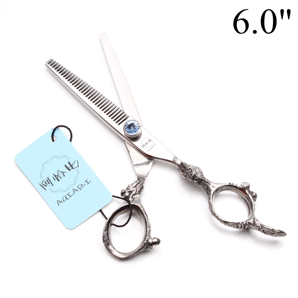 6&quot 17.5cm Japan 440C AQIABI Barber Shop Cutting Shears Thinning Scissors Hair Clippers Professional Hairdressing A9108 | Красота и