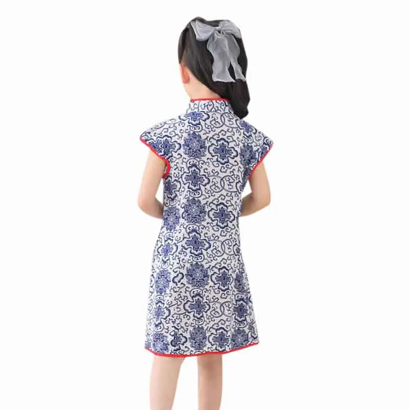 Детская одежда платье для девочек в китайском стиле Cheongsam От 1 до 5 лет детское