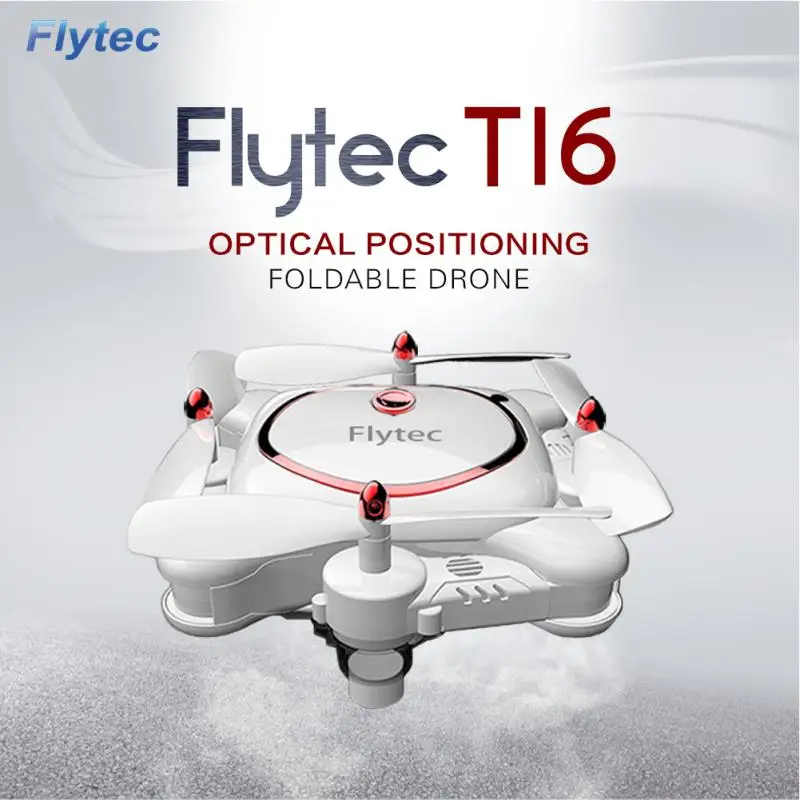 Flytec T16 складной карманный Радиоуправляемый Дрон Quadcopter Высокое Разрешение Wi Fi