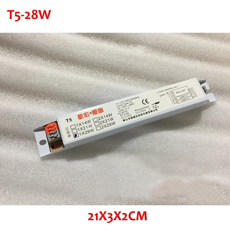 220-240V AC 28W Wide Voltage T5 Electronic Ballast Fluorescent Lamp Ballasts 50/60HZ