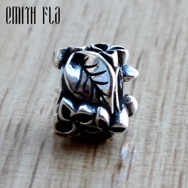 Emith Fla настоящий 925 пробы серебряный сиреневый Шарм бисер подходит для