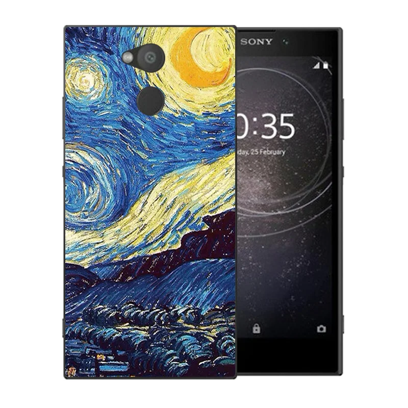 5 2 &quotдля Sony Xperia XA2 прозрачные силиконовые чехлы Ван Гог узор для роскошный ТПУ