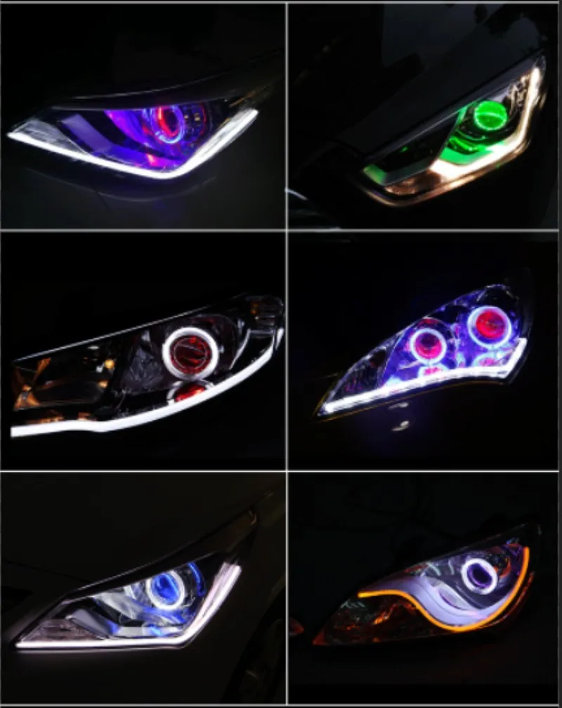 SANVI проектор Led Devil Eye Demon Eye для HID объектив проектора Koito Hella красный синий белый желтый зеленый