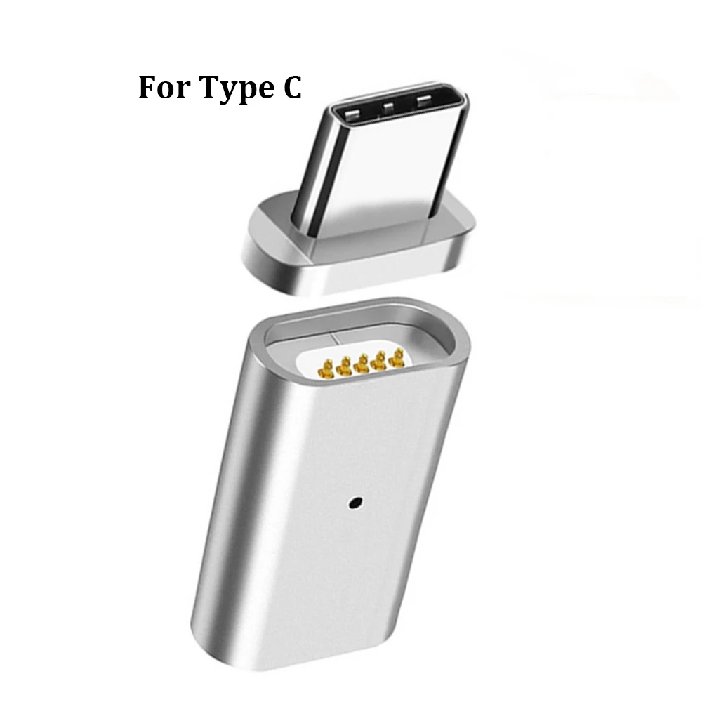 For Type C Магнитный USB Micro-type-C Micro USB-C Android Магнитный телефонный адаптер для Iphone 8 samsung Galaxy S9 S8 j7 Mi 8 huawei P20 Pro - Цвет: For Type C