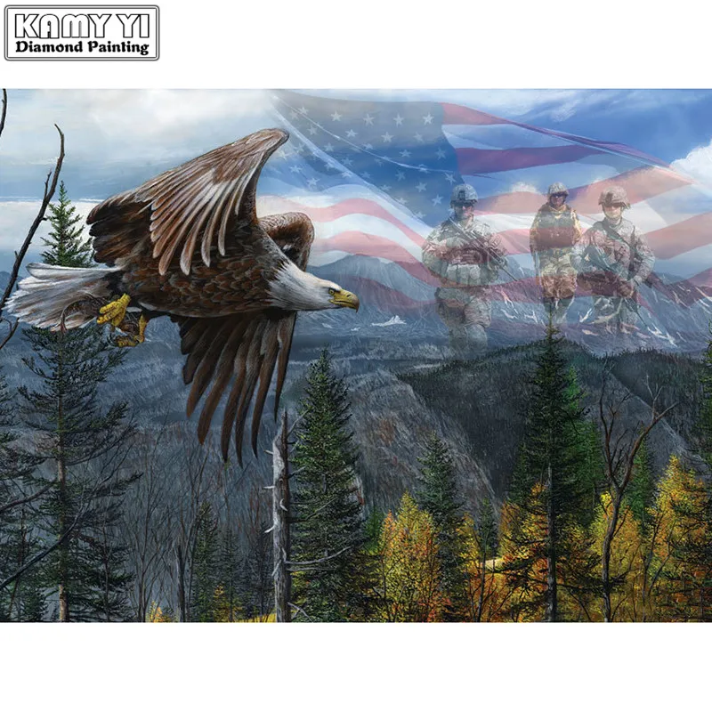 

Full Square drill 5D DIY Diamond painting Diamond Embroidery Flying eagle Mosaic Cross Stitch Rhinestone decoration