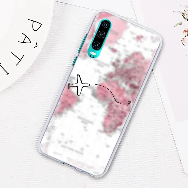 10 Карта мира, план путешествий, чехол для телефона huawei P30 P30 Pro P10 P20 Lite P Smart Plus mate 10 20 Lite, жесткий чехол-накладка - Цвет: 10