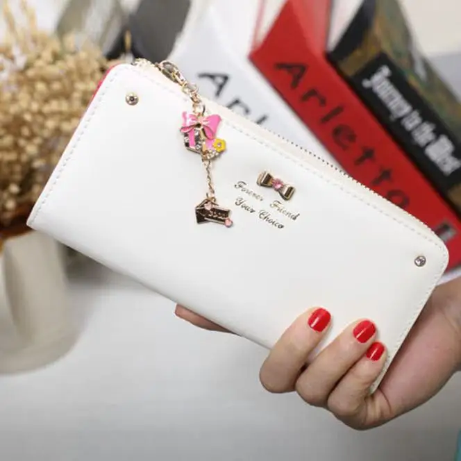 2019 Новый женский клатч длинный бант Подвеска для сумочек кошелек сумка держатель