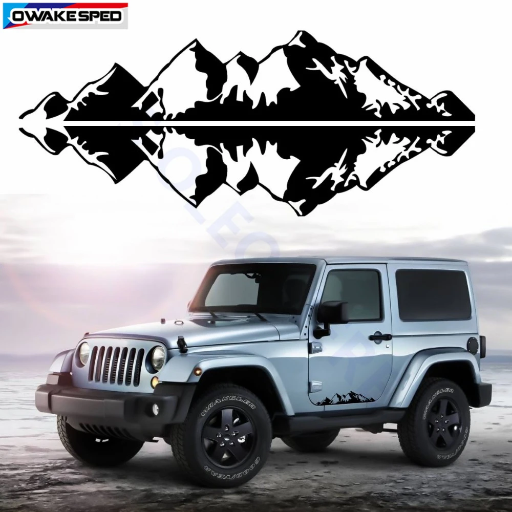 Автомобильная наклейка s для Jeep Wrangler горного хребта армейская Звездная графика