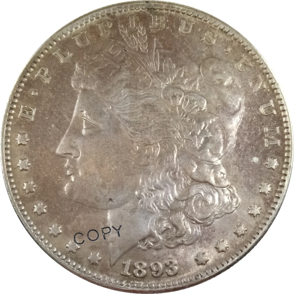 

S 1893 Соединенные Штаты Морган 1 доллар фотокопия монета