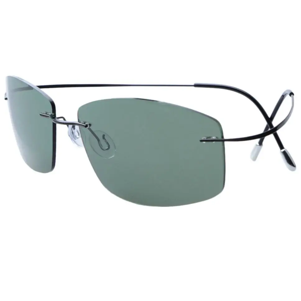 S1504 очки без оправы титановая оправа поляризованные солнцезащитные очки|polarized