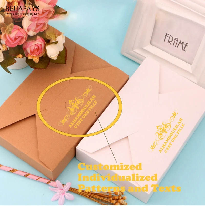 50pcs Personalized Customized Box can add picture date name logo wedding decoration festival gift conference christmas boxes