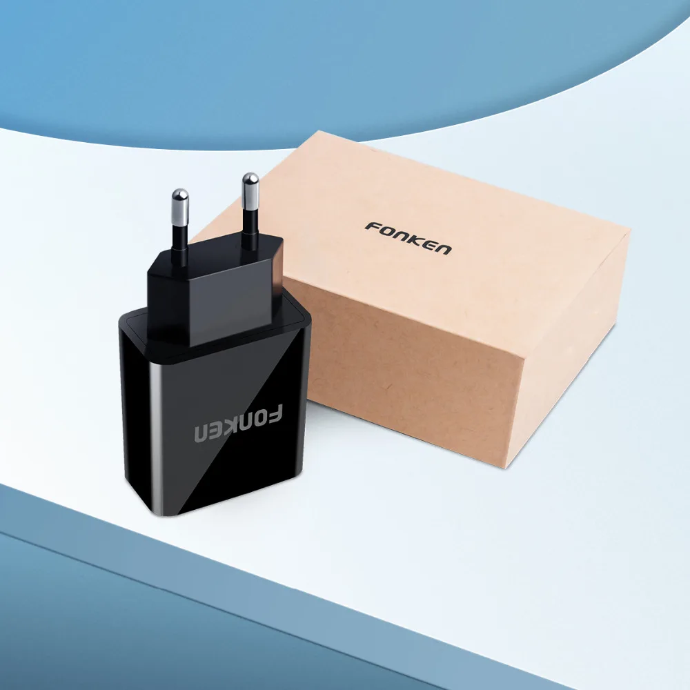 FONKEN светодиодный дисплей USB зарядное устройство 2 порта 5 в 2.2A портативный адаптер постоянного тока Быстрая зарядка Двойная зарядка настенное зарядное устройство для телефона зарядное устройство s