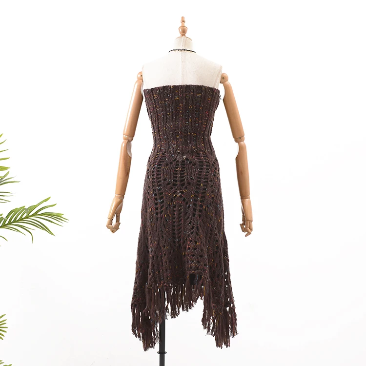 2019 Весна Для женщин вязаные платья осень Сексуальная Bodycon Богемия с плеча