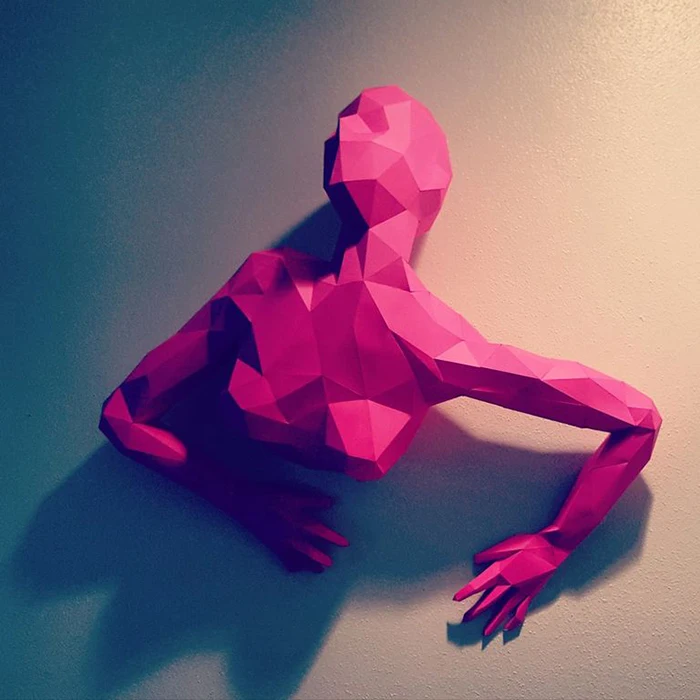 Модель 3D из бумаги женская украшение на стену для домашнего декора пазлы