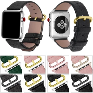 Ремешок из натуральной кожи для Apple Watch 454442414038 мм, ремешки для Apple Watch, ремешок для часов серии 54321