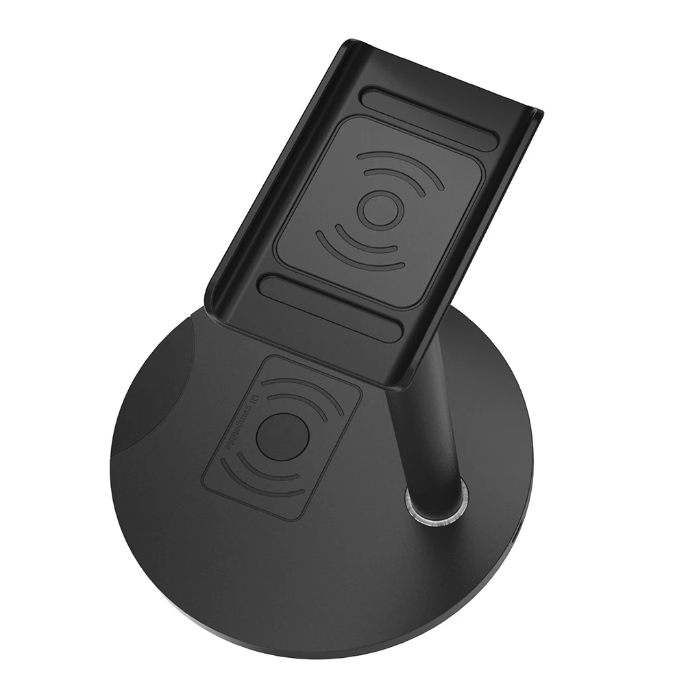 

QI Wireless Charging Headset Stand Headphone Holder Fashion Aluminum Stand For Samsung Galaxy S7/S7Edge/S6/S6Edge HTC Black