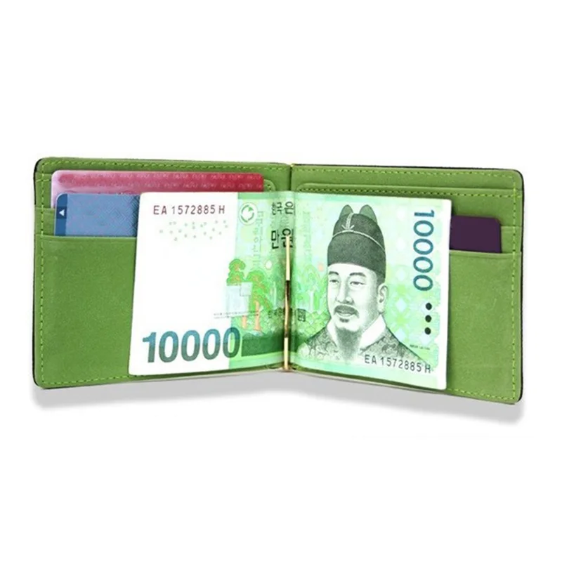 Simple New Fashion Korean Men Card Holder Short Wallet PU Leather Credit Case Solid Color Vintage Travel Purse Porte Carte | Багаж и сумки