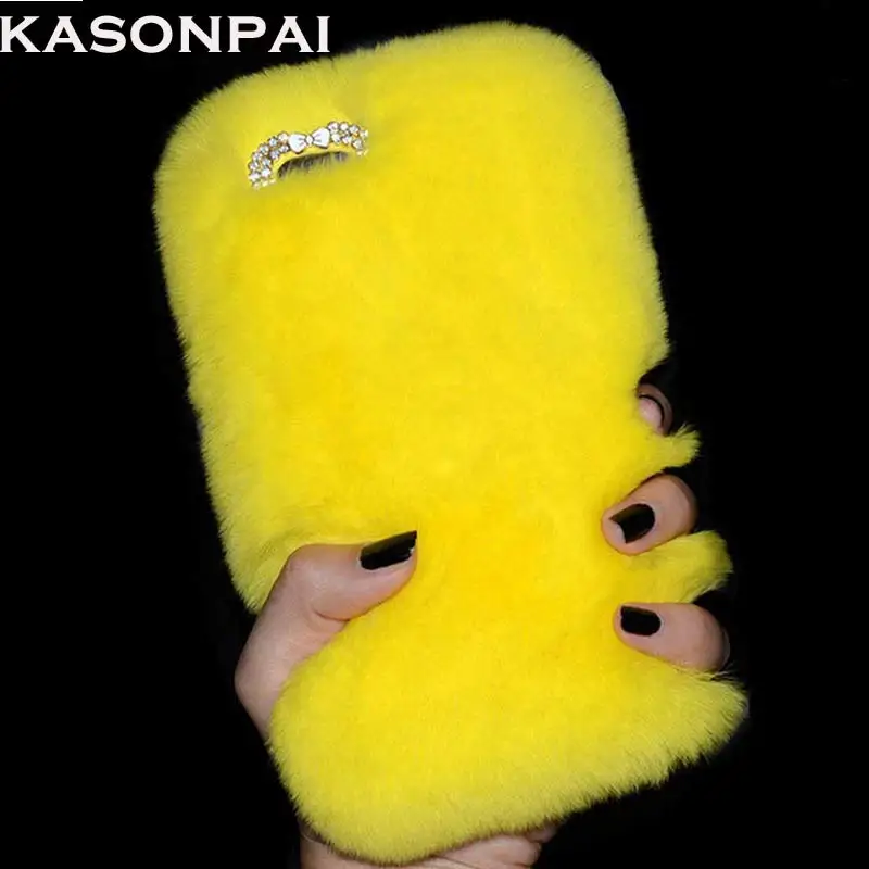 Роскошный чехол с кроличьим мехом для iPhone Xs Max XR X 6 6S 7 8 Plus модные зимние мягкие