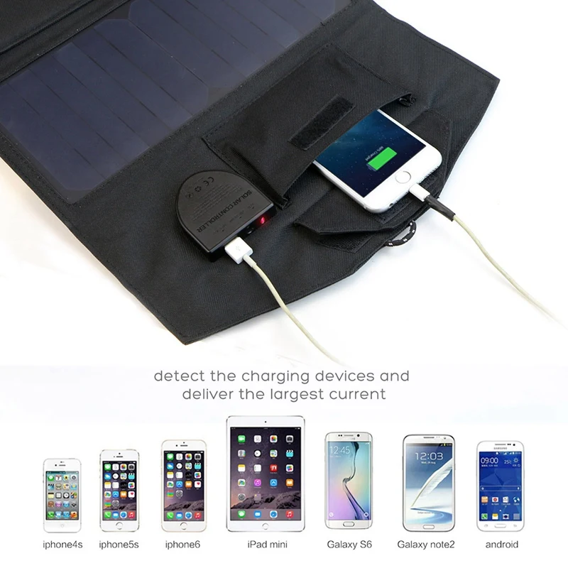 

ALLPOWERS 18V 21W Solar Charger Panel Waterproof Foldable Solar Power Bank For 12V Car Battery Mobile Phone