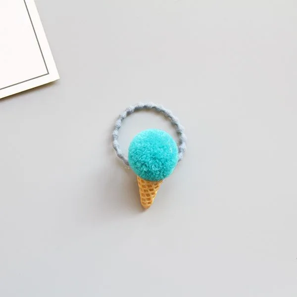 

30pcs ins Fashion Cute Felt Pom Pom Hair Ties Solid Color Ball Elastic Hair Bands Princess Headware Boutique Hair Accessories
