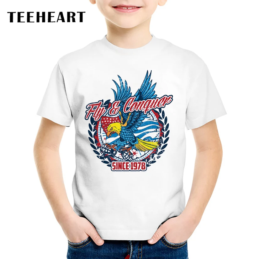 2017 летняя новая футболка с принтом летучая мышь 18 мес. 10 лет бандана синий Орел