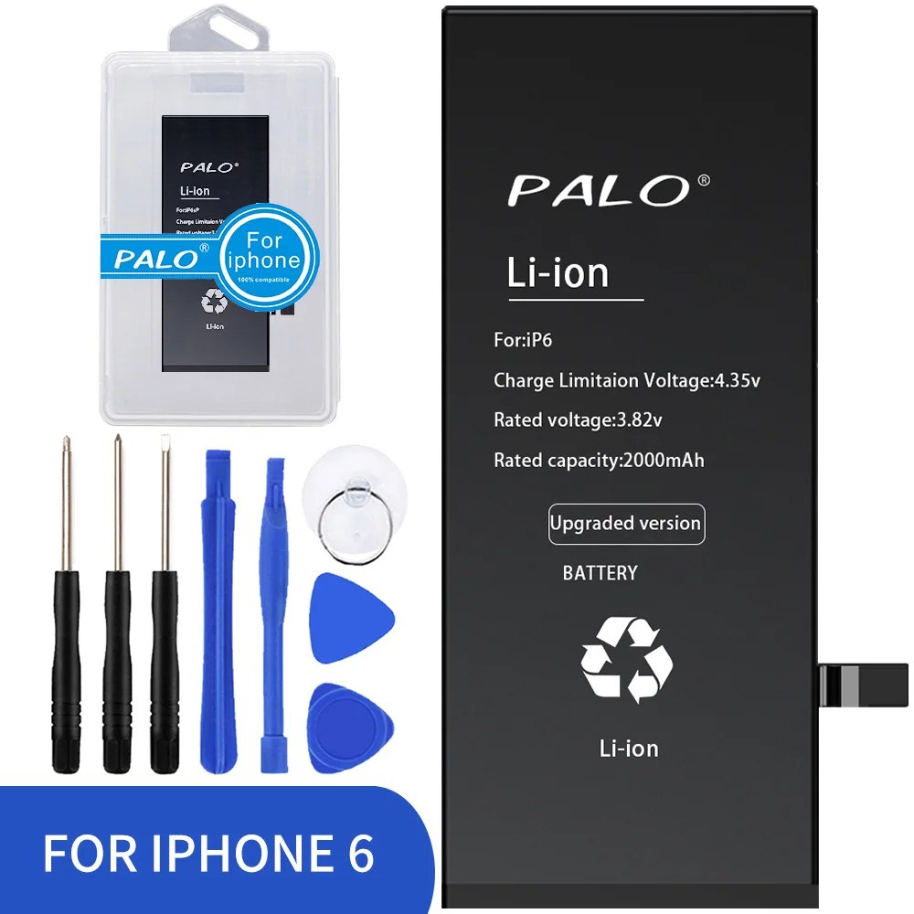 for iphone 6 PALO большой емкости мобильный телефон Внутренняя батарея для Apple iPhone 6 6plus 6s 6s Plus Замена перезаряжаемая батарея - Цвет: for iphone 6