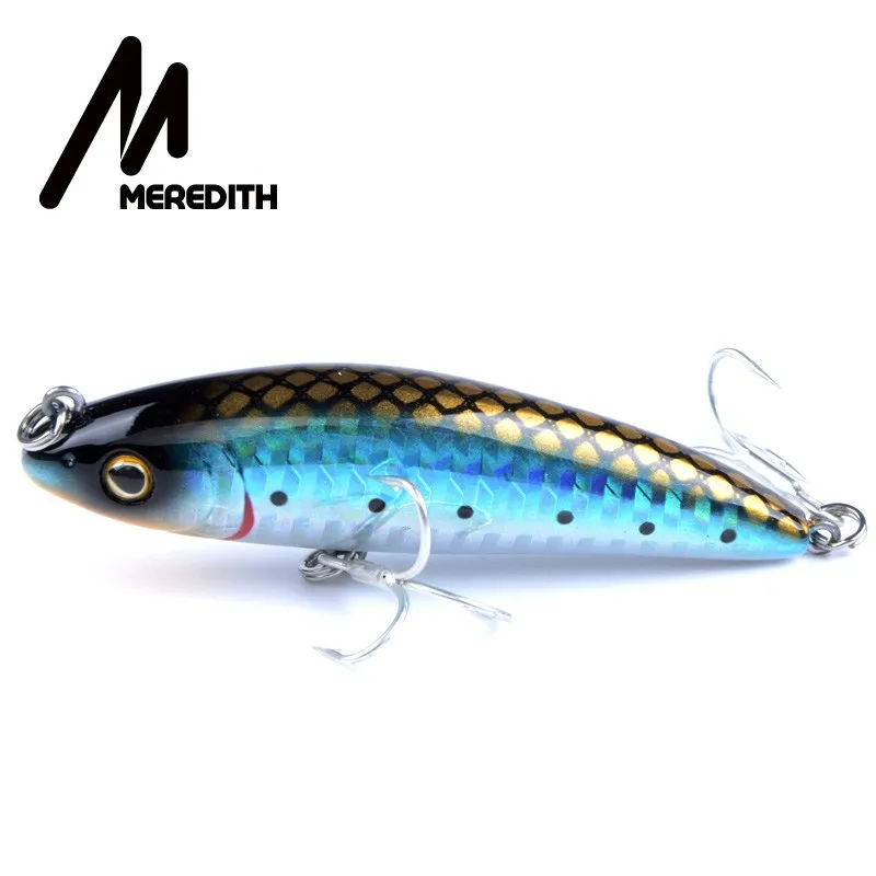 MEREDITH fishing популярная модель, качественные рыболовные приманки, VIB, маленькие карандашные приманки 75 мм 10 г, жесткие плавающие приманки